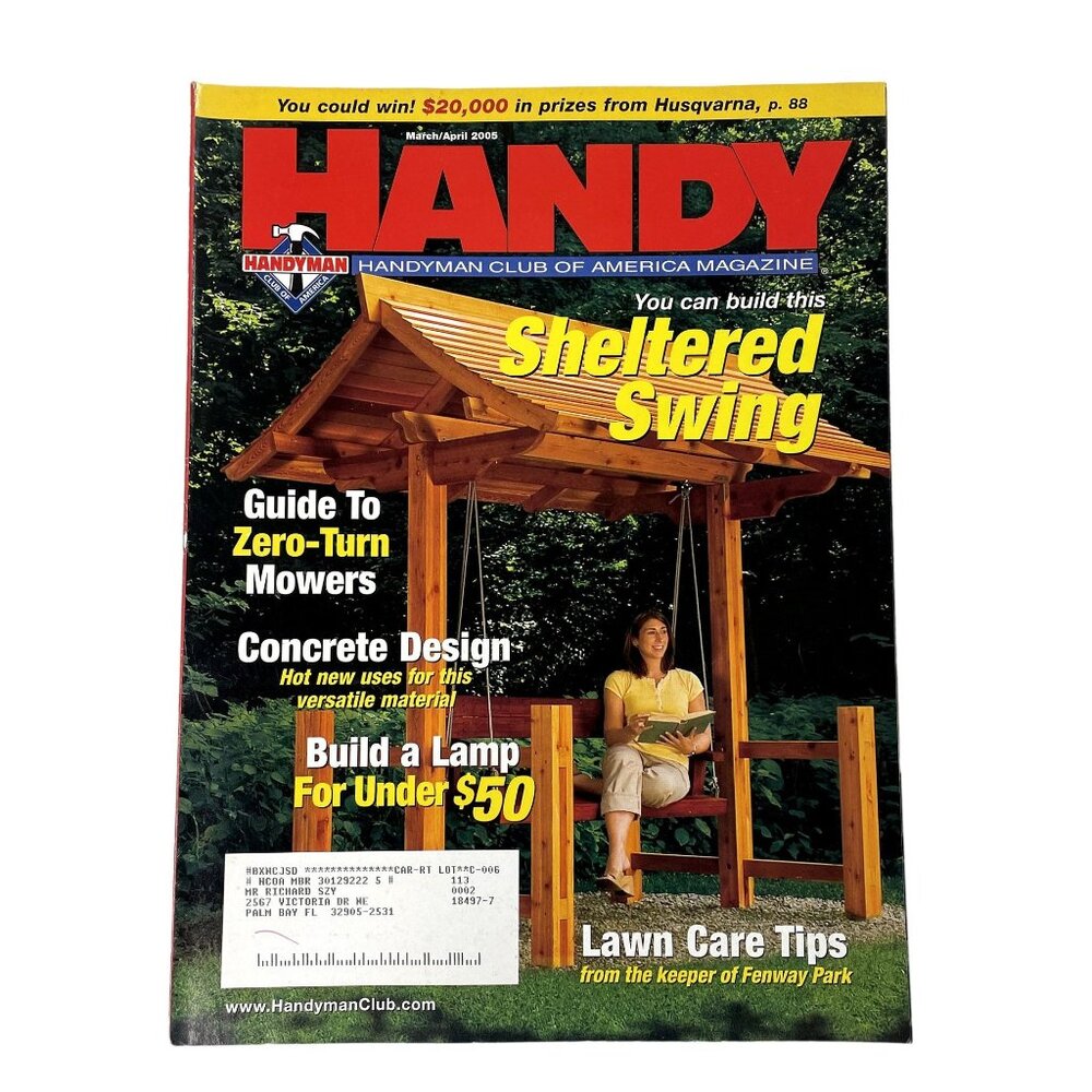 Handyman Woodworking Magazine Vol 13 Issue 69 No 2 Mar April 2005 u Sheltered Sw